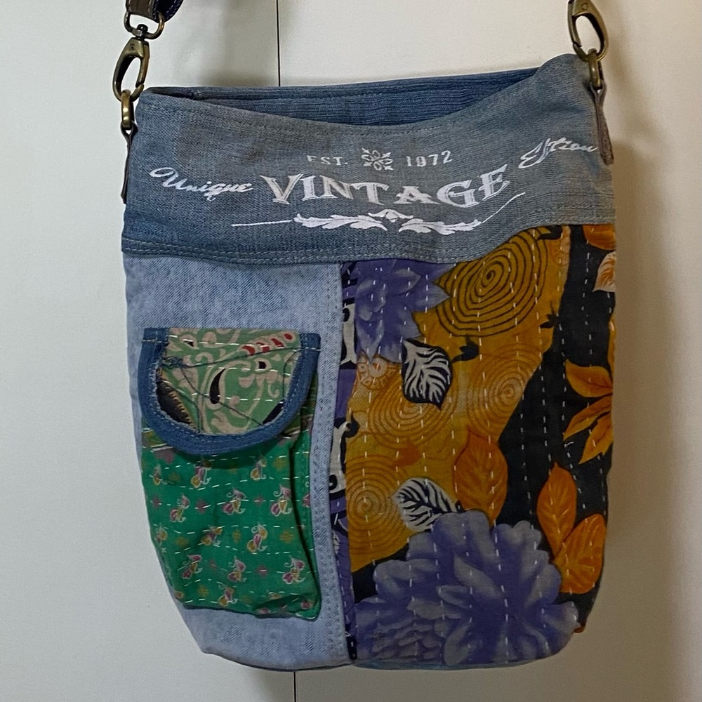 Travelteli Boho Style Crossbody - Denim Multi